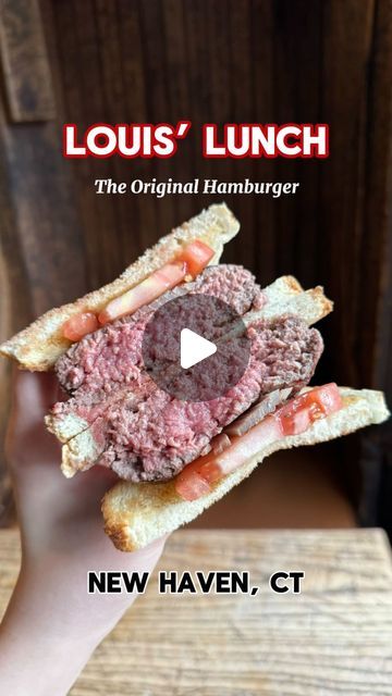 Elizabeth | CT foodie on Instagram: "The original hamburger sandwich! What are your thoughts on this iconic spot? @louislunch_ct 

📍261 Crown St 
  New Haven, CT 

#newhaven #newhavenct #hamburger #originalhamburger #connecticut #ctfoodie #connecticutfoodblogger" Hamburger Sandwich, New Haven Ct, New Haven, Connecticut, Food Blogger, The Original, Sandwiches, Crown, The Originals