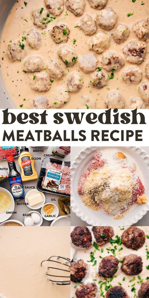 These robustly flavored Swedish Meatballs in a creamy gravy sauce are rich, tender, and absolutely divine served over mashed potatoes or buttered noodles. These meatballs and sauce are pure comfort food! Sweetish Meatball Sauce Gravy, Scottish Meatballs, Swedish Meatball Gravy Recipe, Meatball Gravy Recipe, Swedish Meatballs Sauce, Swedish Meatballs And Noodles, Swedish Meatball Gravy, Norwegian Meatballs, Best Swedish Meatball Recipe