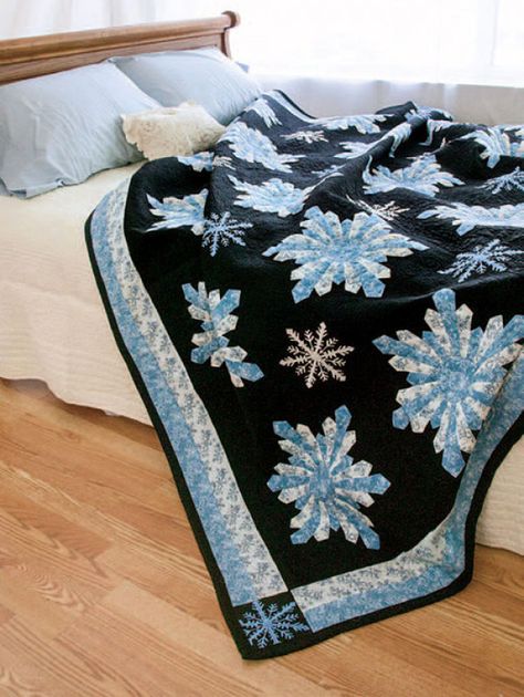 Winter Quilts Patterns, Winter King, Dresden Plate Quilts, Snowflake Quilt, Dresden Quilt, Appliqué Quilts, White Quilts, Quilt Pattern Download, Classic Quilts