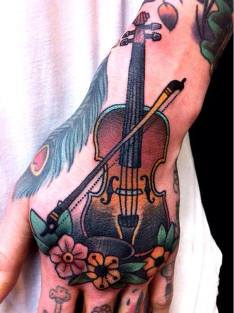 Violin tattoo Violin Tattoo, Salvation Tattoo, Music Tattoo Designs, Music Tattoo, Music Tattoos, Trendy Tattoos, Skin Art, Piercing Tattoo, Love Tattoos