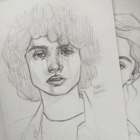 Finn Wolfhard Drawing Easy, Finn Wolfhard Drawing, Eleven Stranger Things Art, Hipster Drawing, Citate Harry Potter, Drawing Ideas List, Finn Stranger Things, Pen Art Drawings, Stranger Things Art