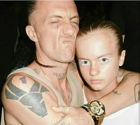 Ninja with daughter, Sixteen Jones age, 10. Die Antwoord Daughter, Sixteen Jones, Yolandi Visser, Die Antwoord, Age 10, Dinner Party, Instagram Photos, Celebrities, Makeup