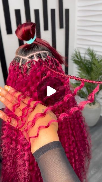 Y A on Instagram: "🩸🩸🩸🩸STACKED   Small Medium gypsy  Human hair @mamacita___hair  3 bundles used . . . . . . . . . . .. . #stitchbraidsnyc #newarkbraider #gypsybraids #bohobraids #bohobraid #curlybraids #bulkhairextensions #stitchbraids #newjerseybraids #newjerseybraider #bohobraidsnyc #knottlessbraidsnj #braidsnj #njbraids #njbraider #njbraiders #jerseybraider #brookylnbraider #braidsync #stitchbraidsnj #nycbraids #braidsgang #njstylist #bohostyle #curlyhairstyles #humanhairbraids #bohemianbraids" Pink Boho Braids, Curly Braids, Bohemian Braids, Braided Styles, Stitch Braids, February 11, Boho Braids, Pink Boho, Braid Styles