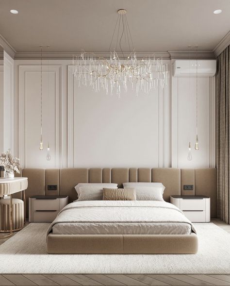 Italian Modern Bedroom, Classical Bedroom Interior, Neo Classical Interior Design, Neo Classical Bedroom, Neoclassic Interior Design, Modern Classic Bedroom, Bedroom Modern Luxury, Classical Bedroom, European Bedroom