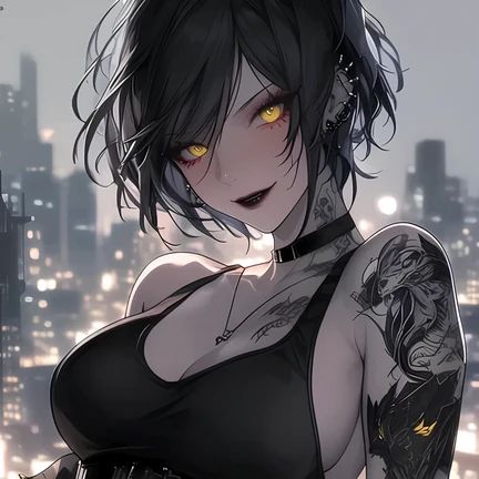 Anime Delinquent Female, Anime Goth Female Art, Anime Goth Female, Gothic Images, Anime Goth, Goth Gf, Dante Devil May Cry, Character Creation, Cosplay Outfits