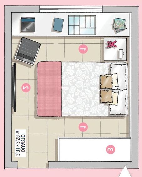 Girl Bedroom Designs, Small Room Design, Teen Bedroom Decor, Tiny Bedroom, Room Planning, Bed Desk, Room Design Bedroom, Girl Bedroom Decor, Bedroom Layouts