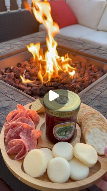 Cherry Republic on Instagram: "Have you tried the viral Savory S’mores yet?! What better way to savor these last few fall nights than a fun twist on a classic bonfire treat 🏕️🍁🍒

#savorysmores #savory #smores #cherryjam #cherryrepublic #brie #fall #fallnights #bonfire" Savory Smores Ideas, Brie Smores, Walking Smores In A Bag, Savory Smores Board, Savory Smores Cheese, Unique Smores, Savory Smores, Cherry Appetizers, Fire Pit Food