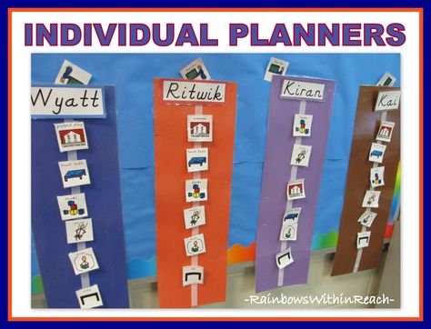 Individual Visual Planners for Children with Special Needs Special Needs Classroom, Visual Schedule Preschool, Visual Prompts, Visual Planner, Asd Classroom, Child Growth, Animals Tattoos, Sped Classroom, Visual Supports