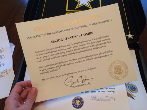 Steven Combs - Army retirement package Us Army Retirement Documents, Us Army Retirement Certificate, Retirement Certificate Template, Retirement Certificate, Neurons Wallpaper, Army Retirement, Alex Michael, Letter Of Gratitude, Fraud Bible