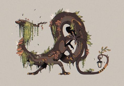 Lizard Illustration, Draw Chibi, Illustration Ideas, Monster Concept Art, Creature Drawings, Fantasy Monster, Fantasy Creatures Art, Dragon Artwork, Mythical Creatures Art