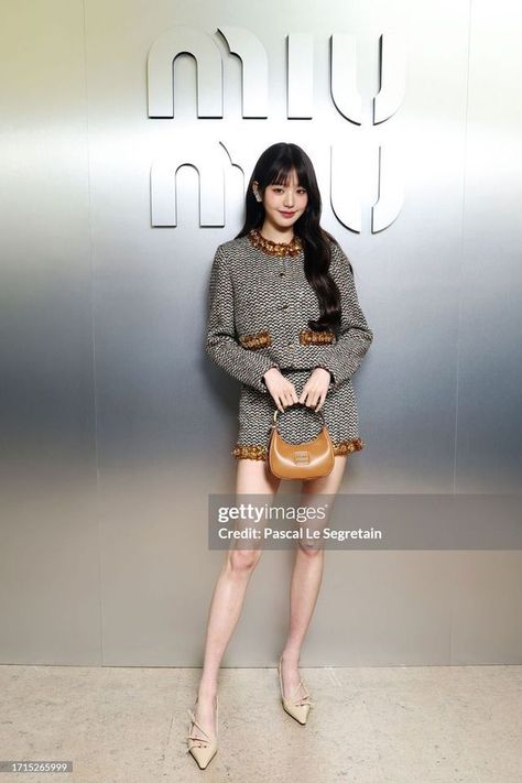 #JANGWONYOUNG for MIU MIU Wonyoung Miu Miu, Miumiu Outfit, Paris Fashion Week Outfits, Wonyoung Aesthetic, Body Build, Fashion Week Outfit, Exotic Fashion, Casual Chic Outfit, Basic Dress