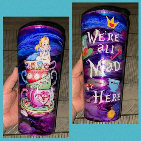 Alice In Wonderland Cup, King Tut, Tumbler Cups Diy, Arizona Tea, Water Slide, Tumbler Gift, Water Slides, Tumbler Cups, Drinking Tea