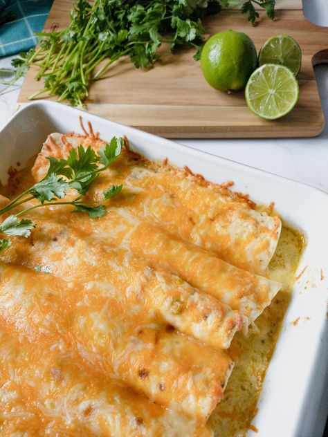 Cilantro Lime Chicken Quesadillas, Chicken Lime Enchiladas, Cilantro Enchiladas, Cilantro Lime Chicken Enchiladas, Cilantro Lime Chicken Casserole, Chicken Cilantro Lime, Cilantro Lime Chicken Burritos, Chicken And Cilantro Lime Rice, Cilantro Lime Salsa