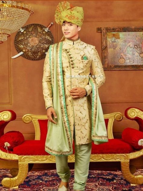 Indian Groom Dress, Sherwani For Men Wedding, Groom Dress Men, Dupatta Style, Indian Groom Wear, Wedding Dresses Men Indian, Sherwani Groom, Mens Sherwani, Sherwani For Men