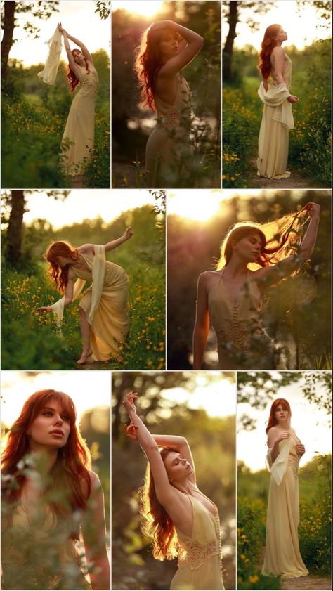 Nature Photoshoot Background, Fairy Like Photoshoot, Portrait Photography Ideas Nature, Ethereal Nature Photography, Photography Ideas In Nature, Poses Fantasy Photography, Fineart Photoshoot Ideas, Photography Poses In Forest, Fairy Poses Photography