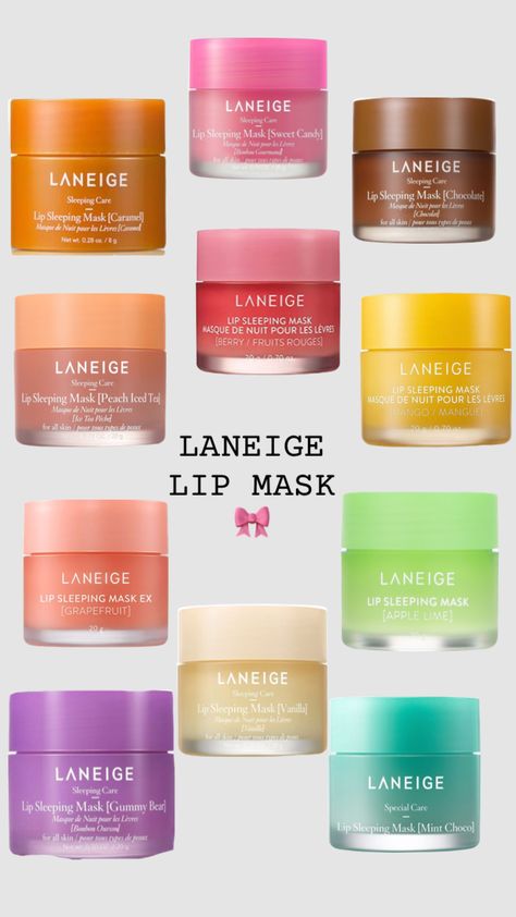 Laneige Lip Sleeping Mask Collection, Lip Stuff Products, Skincare Lip Mask, Laneige Lip Mask Collection, Laneige Lip Sleeping Mask All Flavours, Laneige Lip Mask Set, Lip Gloss Laneige, Lanage Lip Mask, Lainage Lip Mask