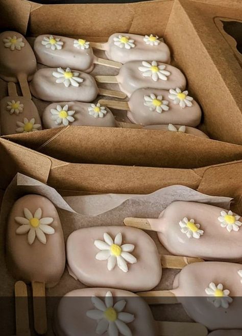 Daisy Cakesicles, Birthday Desert, Daisy Theme, Daisy Party, Baby Rose, Spring Inspo, Birthday Inspo, Birthday Kids, 14th Birthday