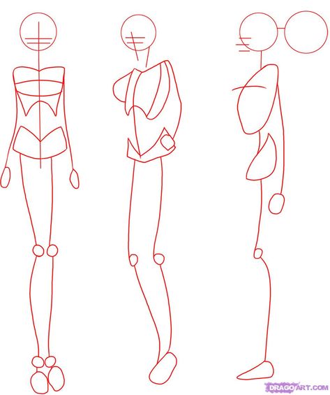 How to Draw Manga Bodies, Step by Step, Anime Females, Anime, Draw ... Drawing Anime Bodies, Human Body Drawing, Structural Drawing, Cartoon Body, Drawing Female Body, Body Template, Tree Drawings Pencil, Drawing Body Poses, Female Drawing