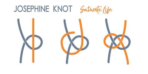 Josephine Knot -Macrame Knot - Saturate Life Josephine Knot Plant Hanger, Macrame Josephine Knot, 2 Strand Macrame Knot, Josephine Knot Tutorial, Josephine Knot Macrame, Josephine Knot, Faux Earrings, Knot Macrame, Crochet Macrame