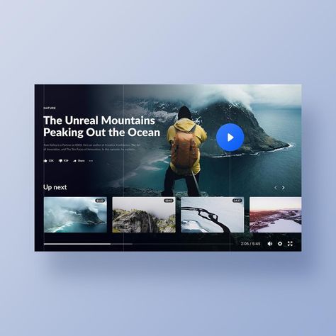 Video-sharing website — Full screen mode Mise En Page Web, Travel Website Design, Interactive Web Design, Hosting Website, Desain Ui, Webdesign Inspiration, Business Website Design, Creative Person, Web Ui Design