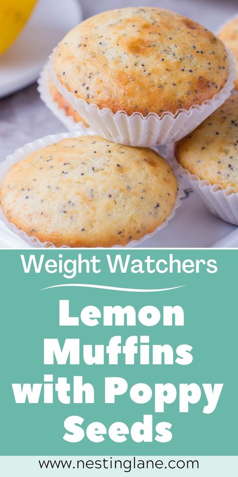 Ww Lemon Muffins, Ww Muffins Weight Watchers, Ww Muffin Recipes, Weight Watchers Muffins, Ww Breakfast, Ww Food, Smart Points Recipes, Healthy Breakfast Muffins, Poppy Seed Muffins