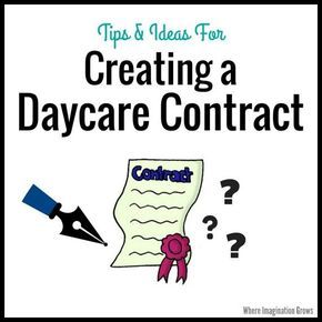 Tips on creating a home daycare contract for your in family child care program from an experienced provider. Do's and don'ts of parent handbooks/contracts Home Daycare Contract, Daycare Contract, Parent Handbook, Home Day Care, Starting A Daycare, Daycare Forms, Childcare Business, Family Child Care, Healthy Pregnancy Tips