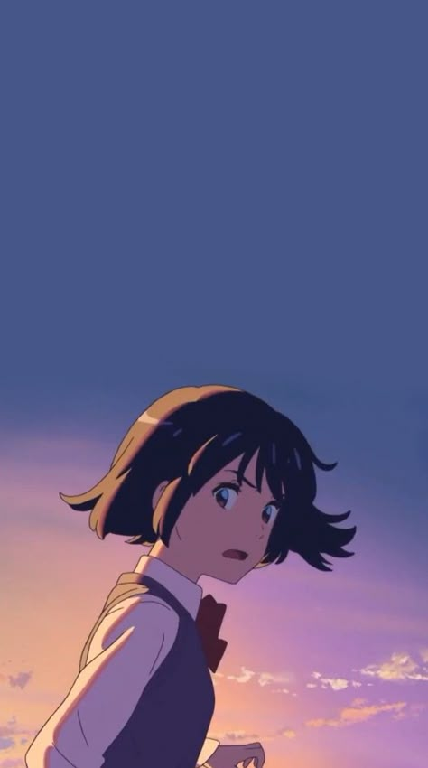 Your Name Mitsuha Wallpaper, Mitsuha Wallpaper, Mitsuha And Taki, Your Name Wallpaper, Kimi No Nawa, Whats Wallpaper, Name Drawings, Your Name Anime, Makoto Shinkai