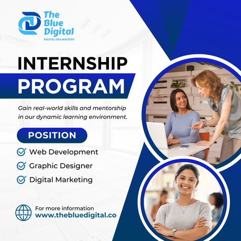 Kickstart your career with The Blue Digital's Internship Program! 💼🚀 Whether you're passionate about Web Development, Graphic Design, or Digital Marketing, gain real-world experience and mentorship in a dynamic environment. Ready to learn and grow? Apply now! 🎯✨
📞 +923174316667
📧 thebluedigital.co@gmail.com
🌐 www.thebluedigital.co
#InternshipProgram #CareerGrowth #WebDevelopment #GraphicDesign #DigitalMarketing #TheBlueDigital #Mentorship #SkillBuilding#InternshipOpportunity #Learning Research Assistant, Illustration Branding, Internship Program, Career Growth, Logo Designer, Training Center, Learning Environments, Information Technology, Photography Products