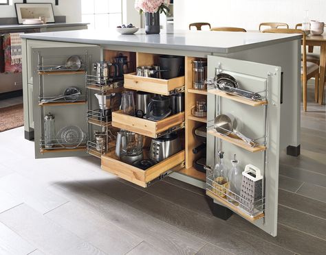 Storage Solutions for your Kitchen Appliance Storage, Diamond Cabinets, Kitchen Island Storage, Island Storage, Kitchen Appliance Storage, Small Kitchen Island, Kabinet Dapur, Small Appliance, Appliances Storage