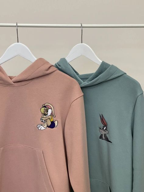 Animal Couple, Couple Clothing, Bunny Hoodie, Hoodie Cartoon, Couple Set, Cartoon Rabbit, Animal Sweatshirt, Matching Sweaters, Cartoon Sweatshirts