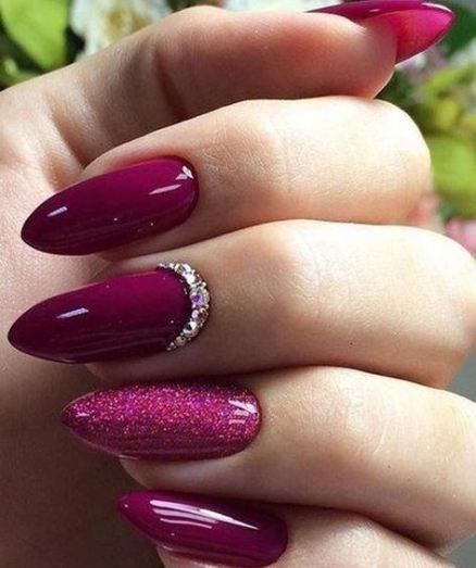 Magenta Nails, Wedding Nail Art Design, Art Designs Ideas, Romantic Nails, Modern Nails, Purple Nail, Short Nails Art, Gray Nails, Nails Red