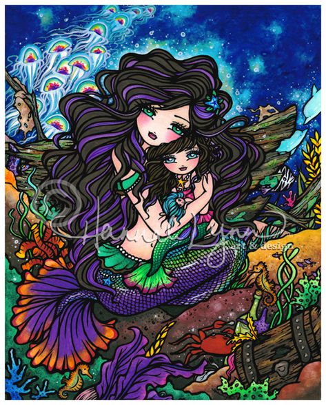 Canvas Prints Cartoon Mermaid, Painting Cartoon, Hannah Lynn, Painting Cross Stitch, Embroidery Cross Stitch, Diamond Embroidery, Embroidery Cross, Cross Paintings, Diy Diamond Painting