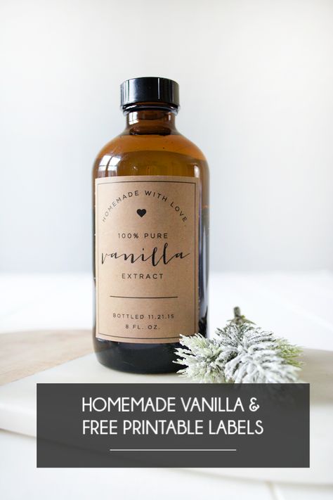 Diy Homewares, Free Holiday Gift Tags, Homemade Gifts For Dad, Vanilla Extract Recipe, Diy Food Gifts, Homemade Vanilla Extract, Homemade Food Gifts, Food Homemade, Christmas Food Gifts