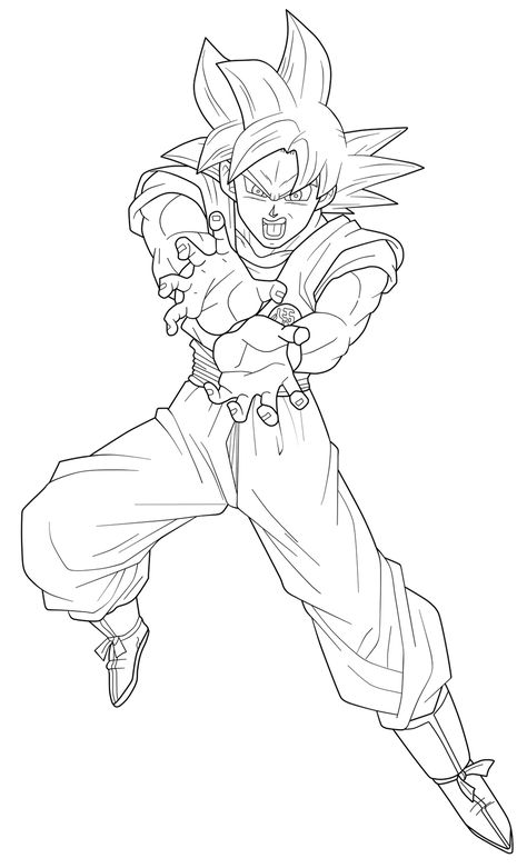 Dragon Ball Z Outline, Goku Outline, Dragon Ball Coloring Pages, Goku Coloring Pages, Dragon Ball Z Coloring Pages, Infinity Drawings, Goku Drawing, Superhero Coloring, Boy Coloring