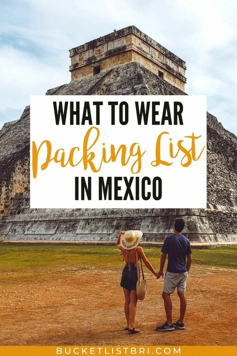 Looking for the ultimate Mexico Packing List and inspiration for what to wear in Mexico? After a few years living in Mexico, I compiled everything you need to know to pack for your Mexico vacation! #mexico #packinglist #mexicopackinglist #printable #mexicotravel #packingguide #mexicoguide | Bucketlist Bri Mexico Wardrobe, What To Wear In Mexico, Mexico Packing List, Mexico Bucket List, Mexico Beaches, Ultimate Packing List, Mexican Beaches, Explore Mexico, Living In Mexico