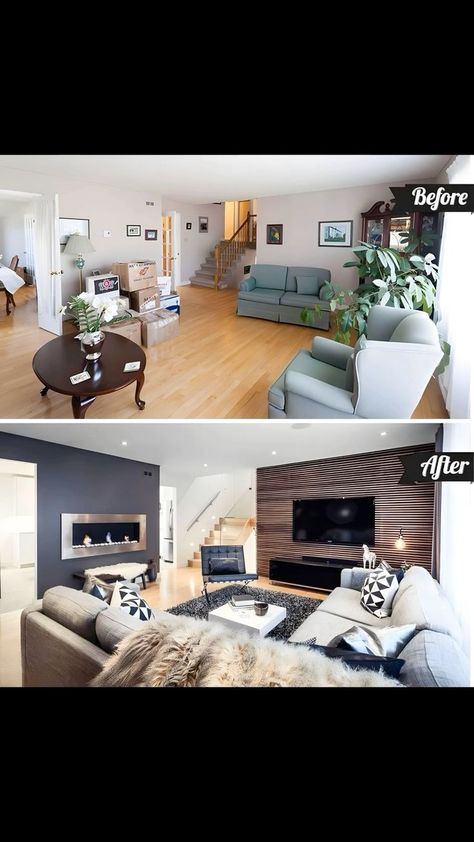 House Transformation, House Makeovers, Interior Design Per La Casa, After Pictures, Style Deco, Living Room Remodel, Design Del Prodotto, Home Upgrades, Before And After Pictures