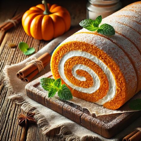 Libby’s Pumpkin Roll Recipe - Yum&Run Libby Pumpkin Roll Recipe, Libbys Pumpkin, Libbys Pumpkin Roll, Pumpkin Roll Recipe, Classic Fall Desserts, Pumpkin Rolls Recipe, Shoe Patterns, Pumpkin Cream Cheese Muffins, Homemade Foods