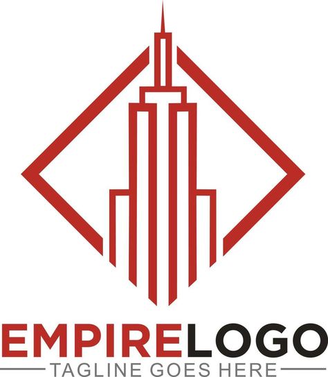 Empire logo for building, real estate, and skyscraper company Building Logo Design, Empire Building, Empire Logo, Vector Animation, Building Logo, Anniversary Logo, Skyscraper, Vector Art, Vector Free