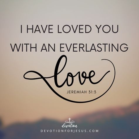 “I have loved you with an everlasting love” -Jeremiah 31:3  The love that the Lord has for us is unlike anything we could ever comprehend. His love is unwavering and steadfast. Even when we don’t deserve it, He still loves us beyond what we could ever imagine. We must stop seeking love and acceptance in a world that cannot offer what we need. Instead, we need to run to the Father because His love is the only thing that will satisfy us.   #jesus #bible #scripture #bible #bibleverse I Have Loved You With An Everlasting, Run To The Father, Funny Bible, God Strength, Jeremiah 31, Promise Keeper, Love And Acceptance, Jesus Videos, Scripture Bible