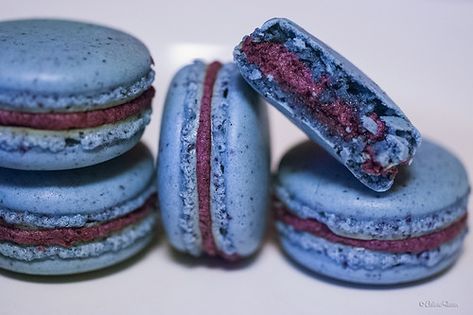 Blueberry Macarons, Cheesecake Macarons, Macaroons Flavors, Making Macarons, Holey Moley, Macaron Recipes, Macarons Recipe, Macaron Filling, Baked Desserts