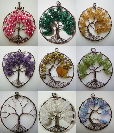 Kat Haken, Tree Of Life Jewelry, Wire Trees, Bijoux Fil Aluminium, Wire Tree, Diy Wire Jewelry, Wire Work Jewelry, Wire Pendant, Tree Of Life Pendant