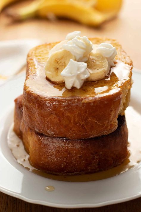 Banana Pudding Stuffed French Toast, French Toast Pudding, Banana Cream French Toast, Stuffed French Toast Mascarpone, Banana Pudding French Toast, Banana Pudding Pancakes, French Toast Recipe Casserole, Sunday Breakfast Ideas, Bread Pudding French Toast