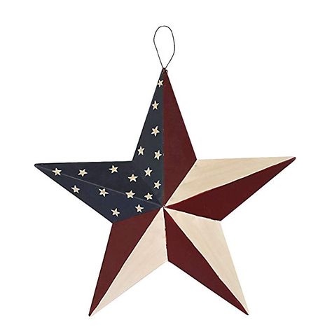 Metal Stars Decor, Star Wall Decor, Patriotic Wall Decor, American Flag Wall Decor, House Porch, Luck Symbol, American Barn, Primitive Walls, Patriotic Wall