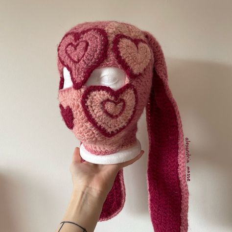 2022 Hats, Ropa Upcycling, Bunny Mask, Crochet Clothing And Accessories, Kawaii Crochet, Crochet Fashion Patterns, Fun Crochet Projects, Ski Mask, Diy Crochet Projects