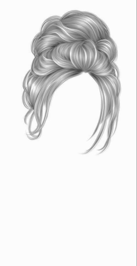 Drawing Updo Hairstyles, Hairline Drawing, Buns Hair Drawing, Hair In Bun Drawing, Bun Sketch Hair, Curly Hairstyle, Hairstyle Sketches Girl, Fashion Illustration Hair, Sunkissed Hair Brunette