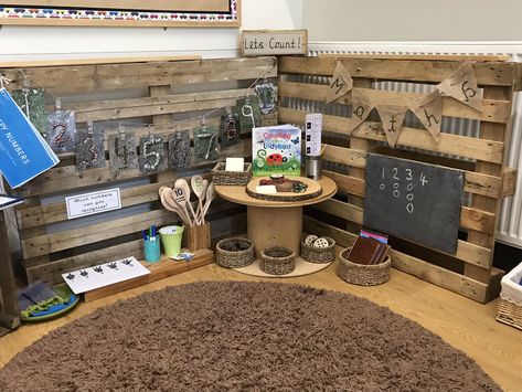 https://pbs.twimg.com/media/EDOWUMlXUAArryM?format=jpg&name=large Outdoor Area Curiosity Approach, Outdoor Maths Area, Natural Early Years Environment, Maths Areas Eyfs, Curiosity Approach Maths Area, Natural Maths Area Eyfs, Preschool Curiosity Approach, Maths Display Eyfs, Outdoor Area Eyfs