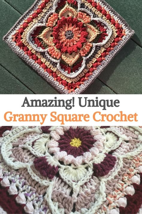 12 Inch Granny Square Crochet Pattern Free, 12 Granny Square, Pondoland Square Crochet Pattern, 10 Inch Granny Square Pattern, Turkish Granny Square Pattern, Fancy Granny Squares, Grammy Square Pattern, Complex Granny Square, Intricate Granny Square Pattern