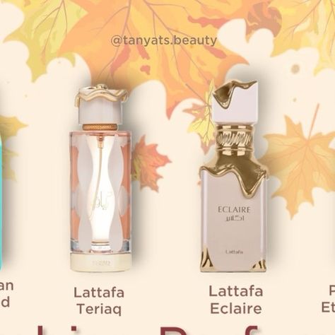 Tetiana Ts. ▫️ Beauty content creator on Instagram: "Autumn is the best season to enjoy Arabian perfumes, especially if you’re new to them 😉

Here are 8 excellent picks for this season that I absolutely love, and all of them were successful blind buys:

▫️ Swiss Arabian Shaghaf Oud Tonka — Such a delicious autumn perfume! I don’t really get any tonka, but it smells like an expensive almond marzipan without being overly sweet. 
▫️ Lattafa Teriaq — I can’t stop wearing this! It’s too complex to fully describe, but to me, it smells like leathery caramel—neither too masculine, sharp, nor too sweet. If you like JPG La Belle Le Parfum, you’ll enjoy this one. 
▫️ Lattafa Eclaire — One of the most viral perfumes at the moment, and I still can’t get a full-sized bottle. It’s a sweet, milky, and cr Lattafa Eclaire, Autumn Perfume, Almond Marzipan, Beauty Content Creator, Swiss Arabian, Beauty Content, Instagram Autumn, Best Seasons, Marzipan