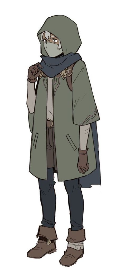 He's wearing a cloak Body Draw, Ninja 2, Character Drawings, Drawing Clothes, Character Design References, Character Creation, Fantasy Clothing, Dnd Characters, Drawing Poses