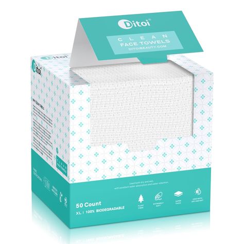 Disposable Face Towels, Biodegradable Facial Towels, Super Soft and Thick Clean Towels XL, Makeup Remover Dry Wipes, Face Cloths for Sensitive Skin, 10"×12" 50 Count (1 Pack) Purple Shampoo And Conditioner, Facial Tissues, Facial Wipes, Makeup Remover Wipes, Dry Face, Purple Shampoo, Soft Makeup, Face Towel, Clean Face